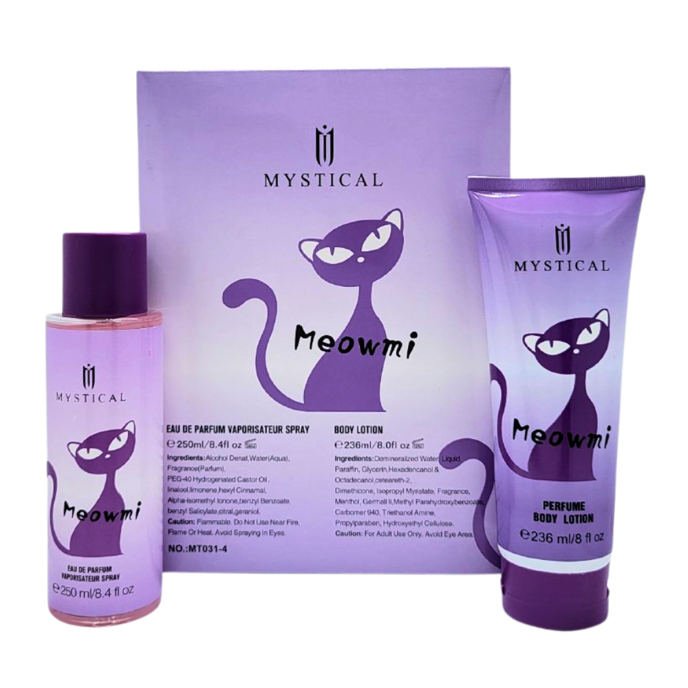 SET MYSTICAL MEOWMI SPLASH 250ML, BODY LOTION 236ML (M)