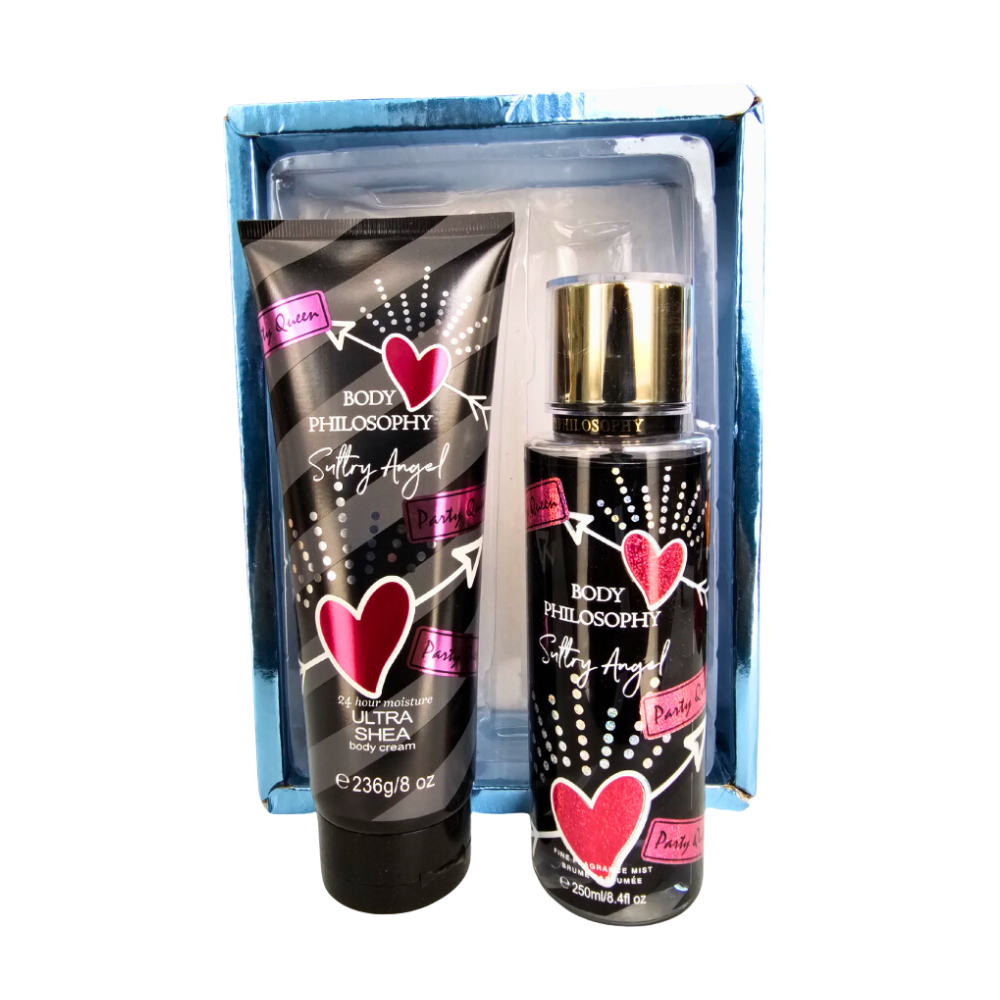 SET BODY PHILOSOPHY SULTRY ANGEL SPLASH 250ML, BODY LOTION 236ML (M)