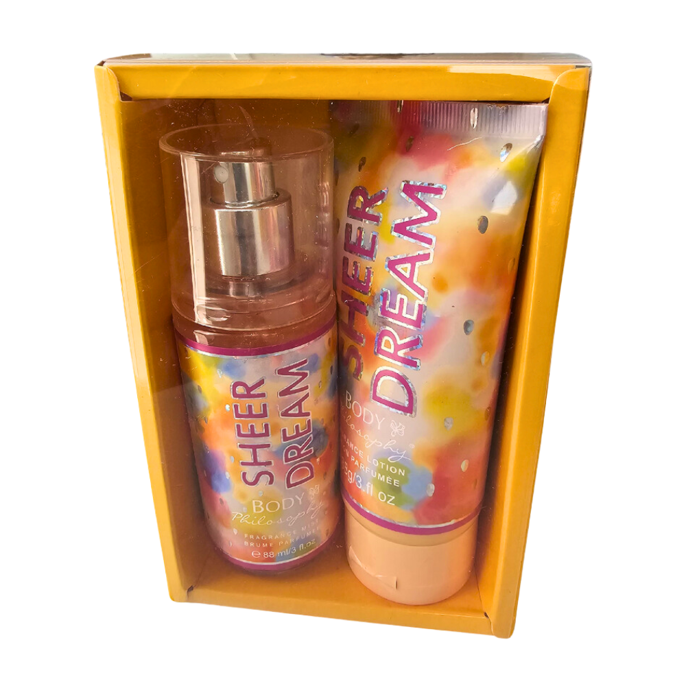 SET BODY PHILOSOPHY SHEER DREAM SPLASH 88ML, BODY LOTION 88ML (M)