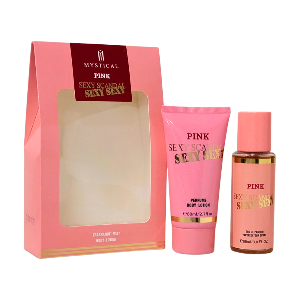 SET MYSTICAL SEXY SCANDAL PINK SPLASH 88ML, BODY LOTION 80ML (M)