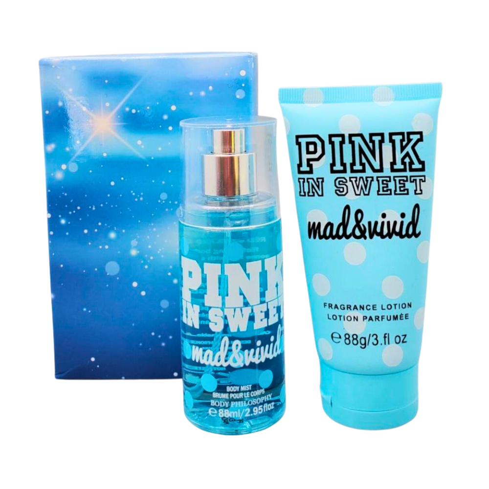 SET PINK IN SWEET MAD & VIVID SPLASH 88ML, BODY LOTION 88G (M)