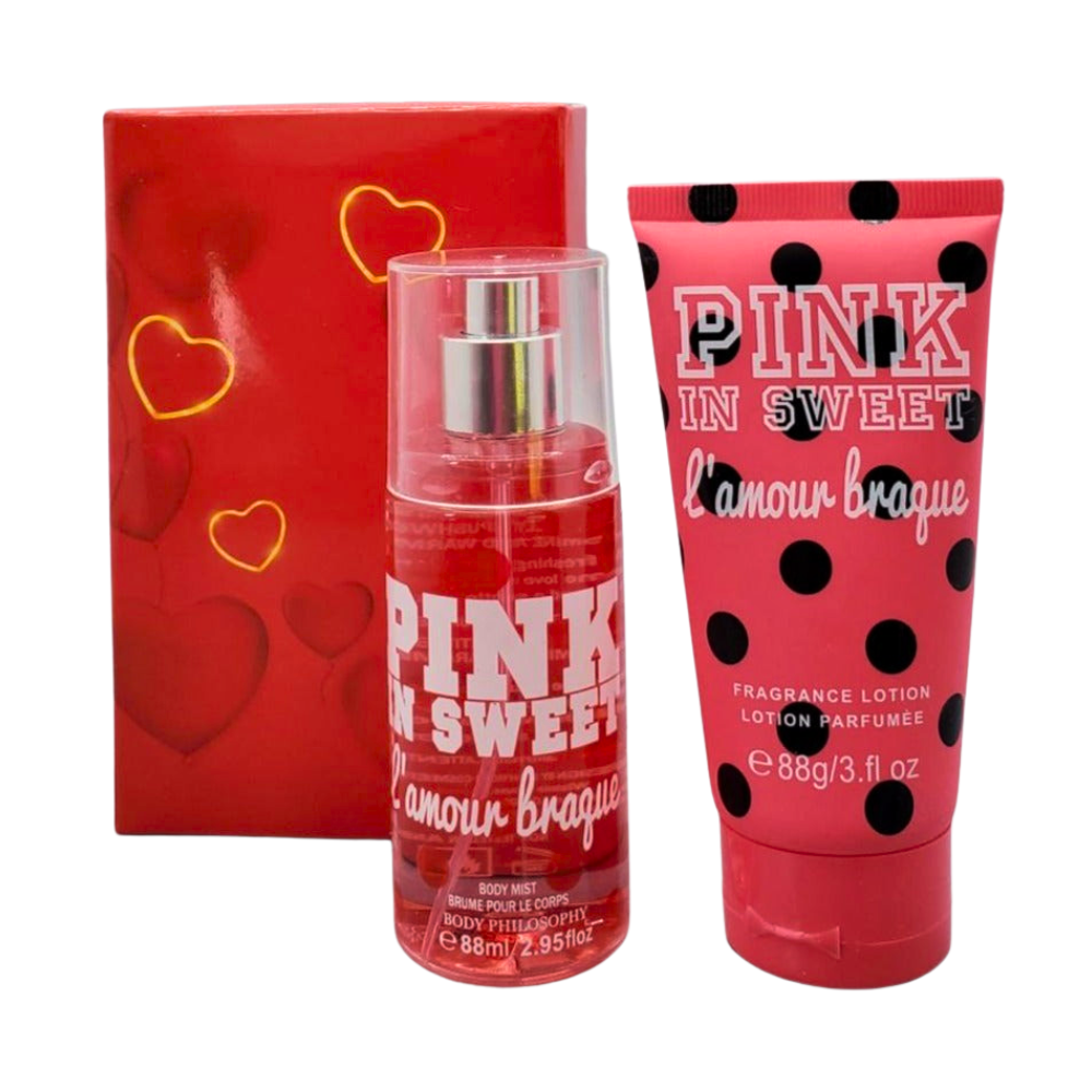 SET PINK IN SWEET LAMOUR BRAQUE SPLASH 88ML, BODY LOTION 88G (M)