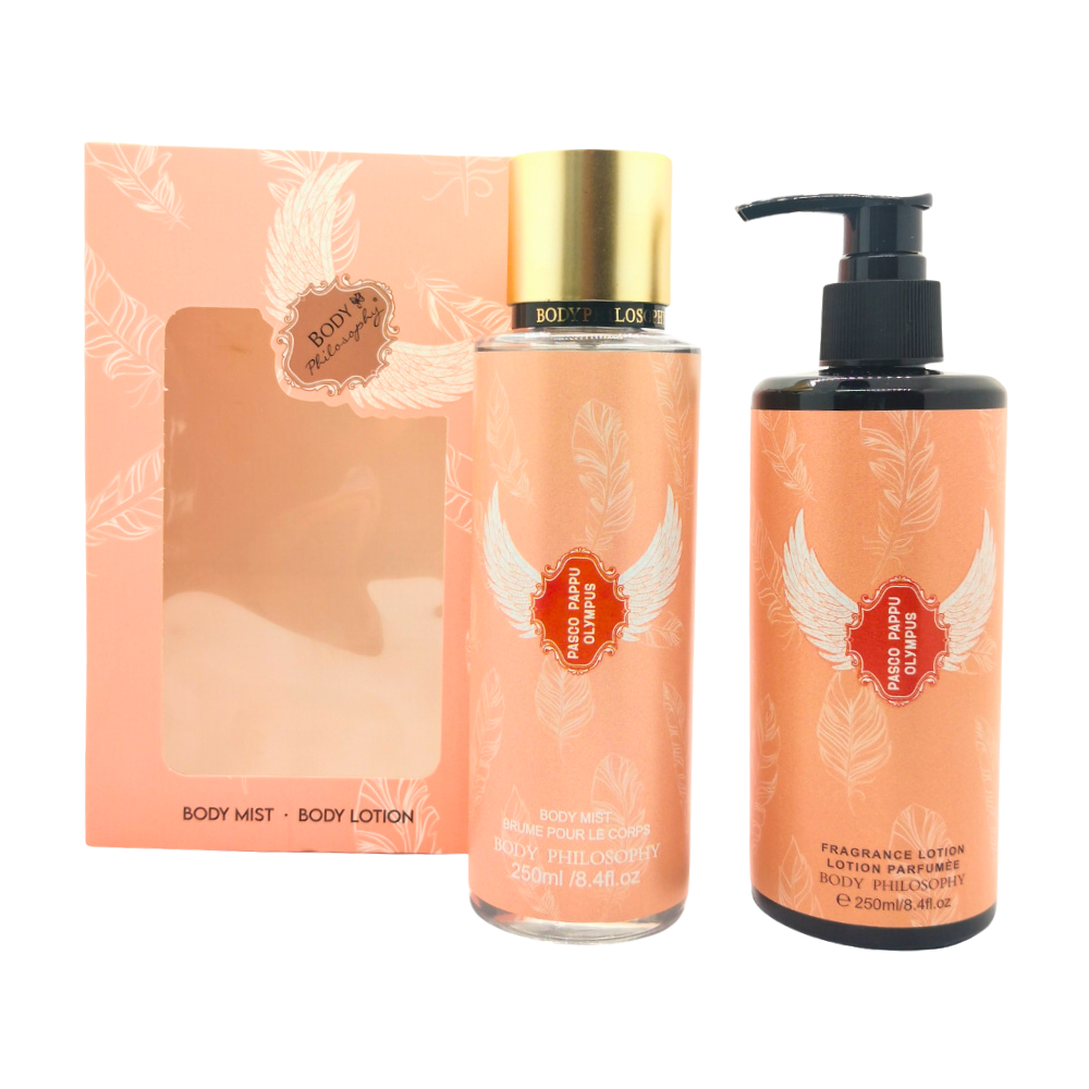 SET BODY PHILOSOPHY PASCO PAPPU OLYMPUS SPLASH 250ML, BODY LOTION 250ML (M)