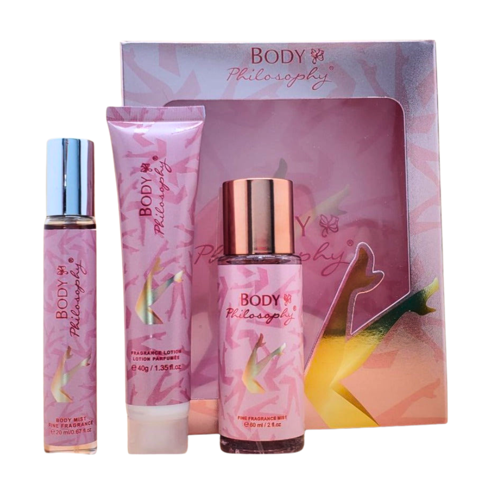 SET BODY PHILOSOPHY SPLASH 60ML, EDP 20ML, BODY LOTION 40G (M)