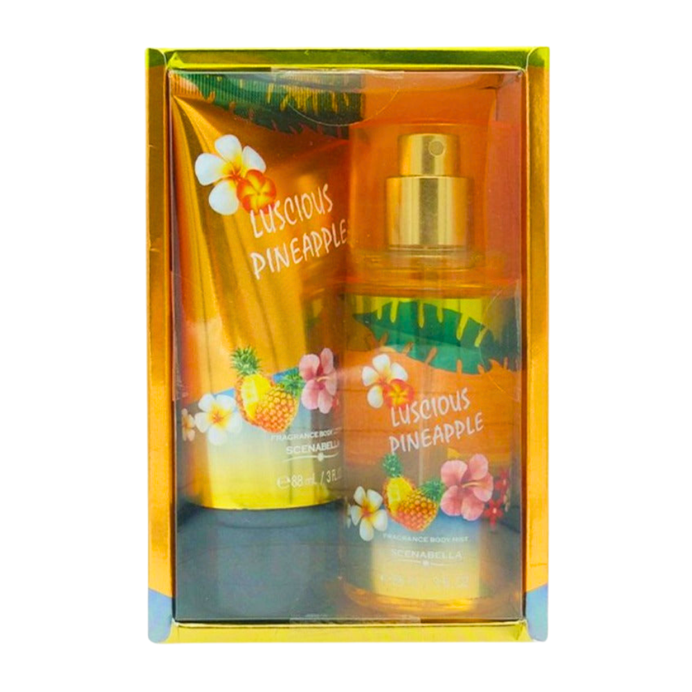 SET SCENABELLA LUSCIOUS PINEAPPLE SPLASH 88ML, BODY LOTION 88ML (M)