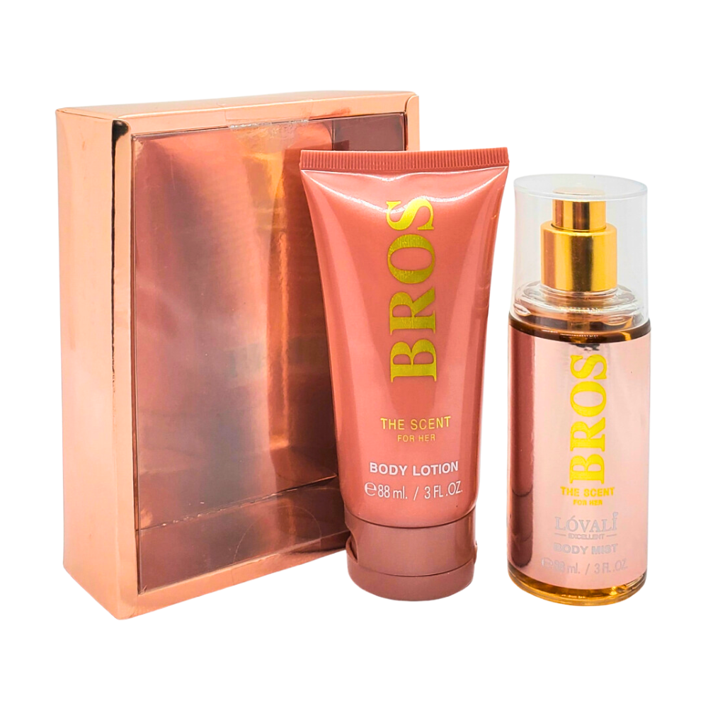 SET LOVALI BROS THE SCENT FOR HER SPLASH 88ML, BODY LOTION 88ML (M)