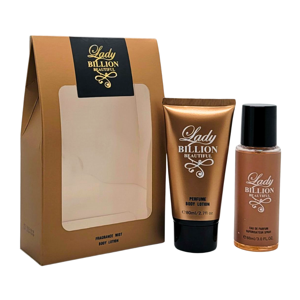 SET MYSTICAL LADY BILLION BEAUTIFUL SPLASH 88ML, BODY LOTION 80ML (M)