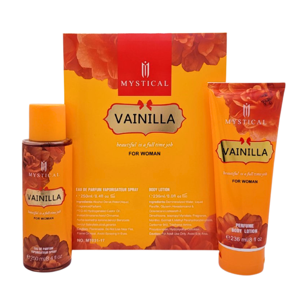 SET MYSTICAL VANILLA SPLASH 250ML, BODY LOTION 236ML (M)