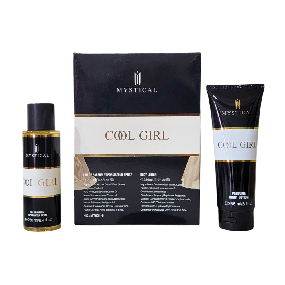 SET MYSTICAL COOL GIRL SPLASH 250ML, BODY LOTION 236ML (M)