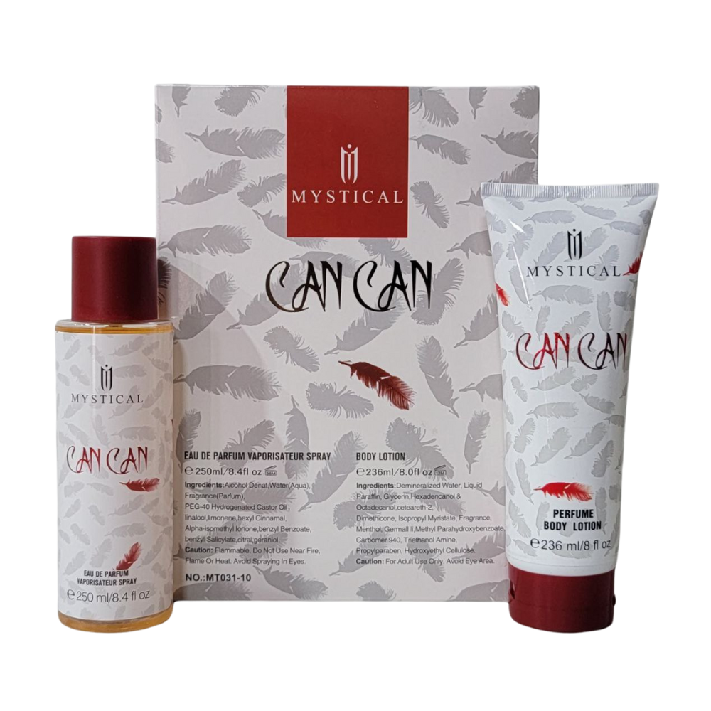 SET MYSTICAL CAN CAN SPLASH 250ML, BODY LOTION 236ML (M)