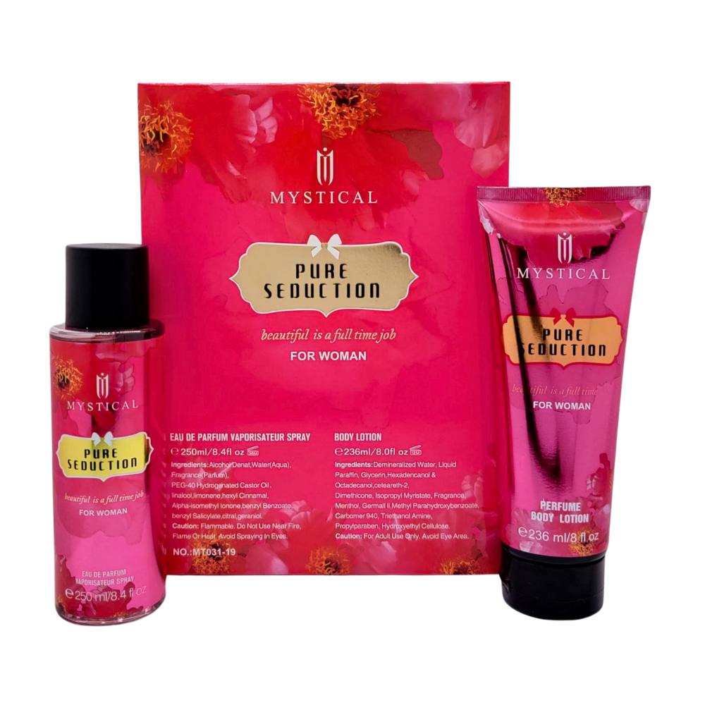 SET MYSTICAL PURE SEDUCTION BEAUTIFUL IS A FULL TIME JOB SPLASH 250ML, BODY LOTION 236ML (M)