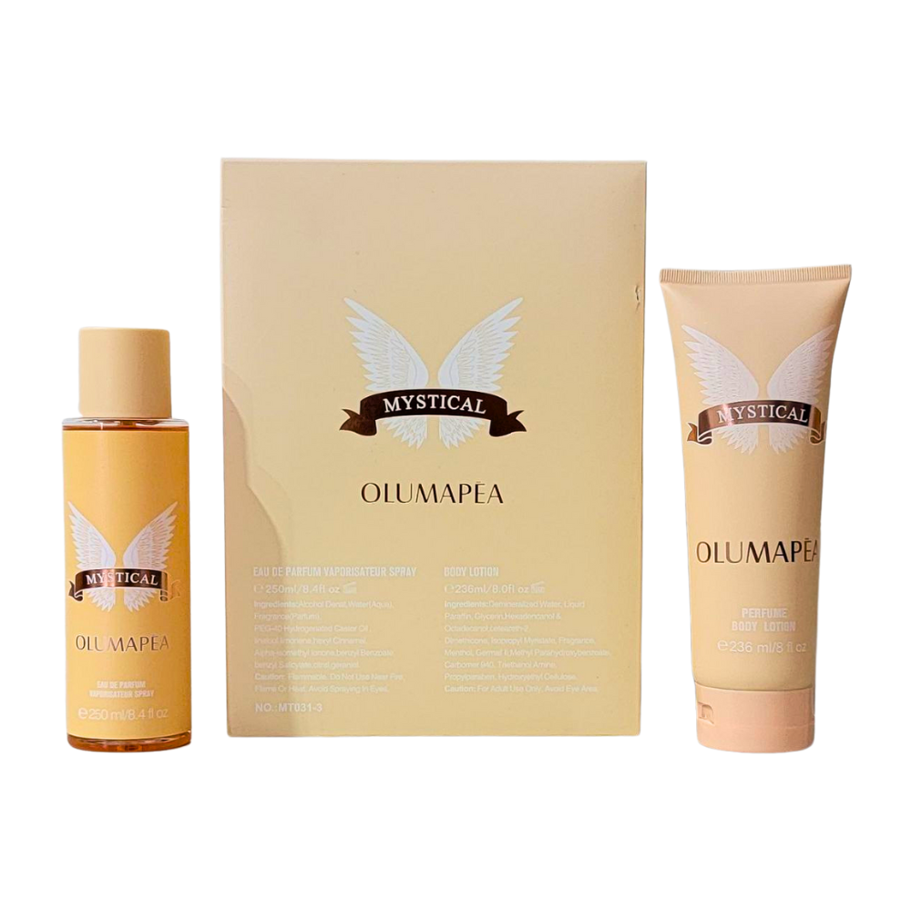 SET MYSTICAL OLUMAPEA SPLASH 250ML, BODY LOTION 236ML (M)