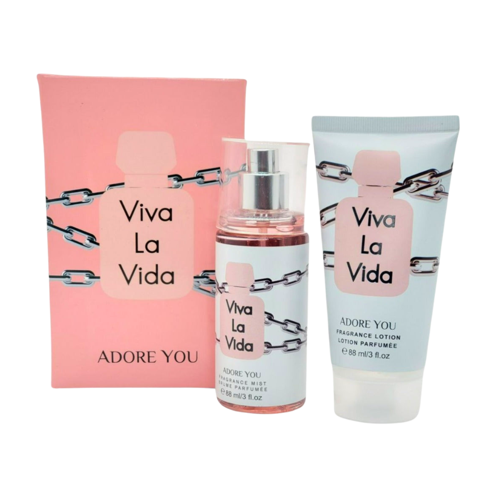 SET ADORE YOU VIVA LA VIDA SPLASH 88ML, BODY LOTION 88ML (M)