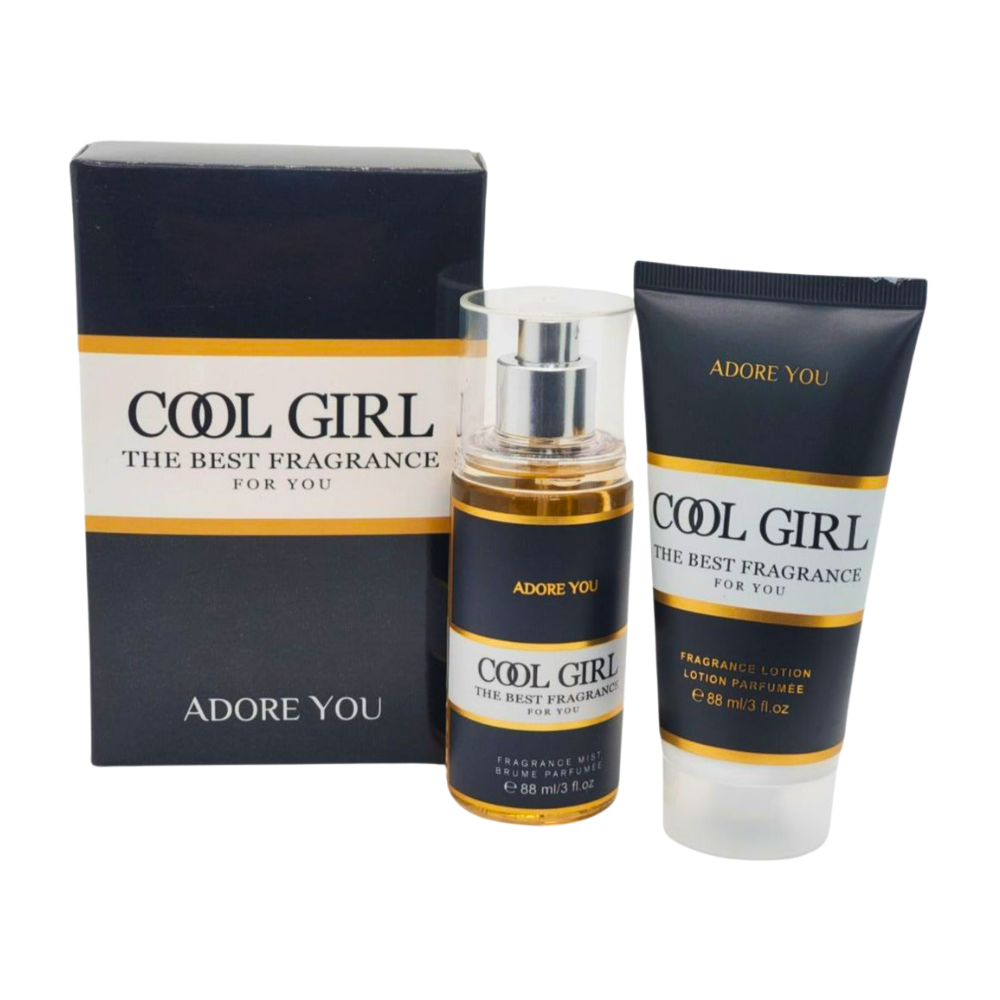 SET ADORE YOU COOL GIRL SPLASH 88ML, BODY LOTION 88ML (M)