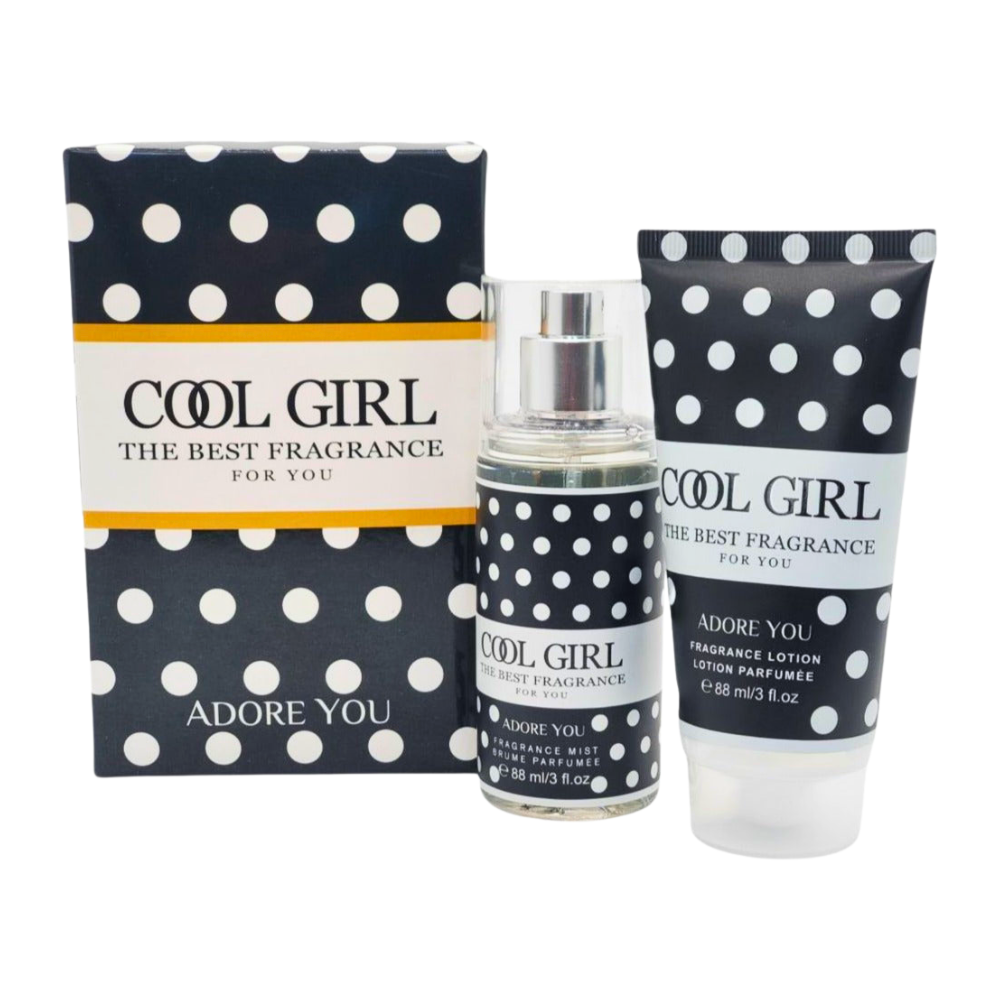 SET ADORE YOU COOL GIRL SPLASH 88ML, BODY LOTION 88ML (M)