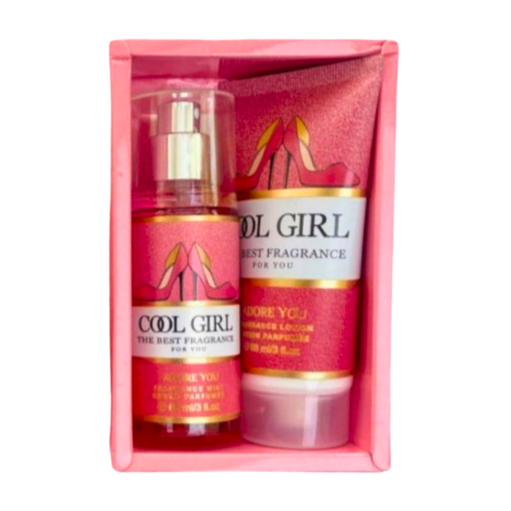 SET ADORE YOU COOL GIRL SPLASH 88ML, BODY LOTION 88ML (M)