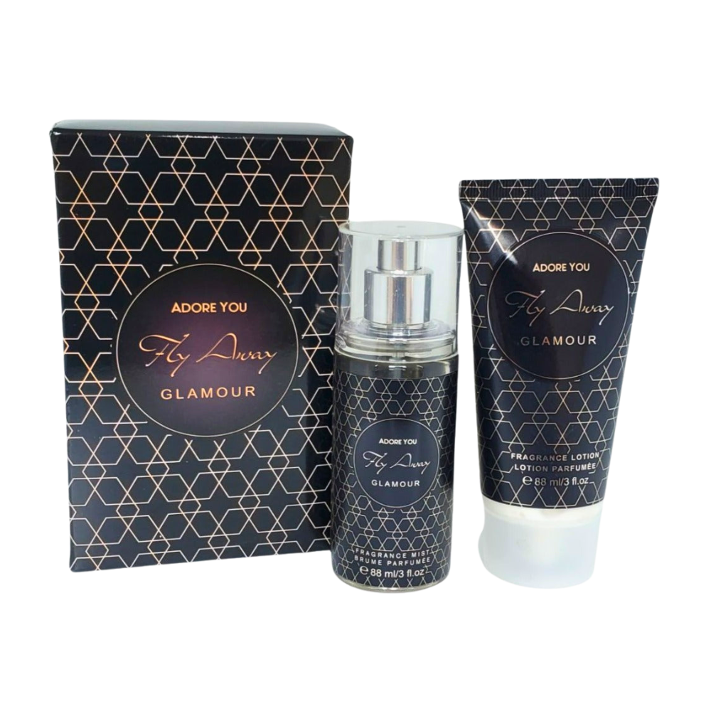 SET ADORE YOU FLY AWAY GLAMOUR SPLASH 88ML, BODY LOTION 88ML (M)