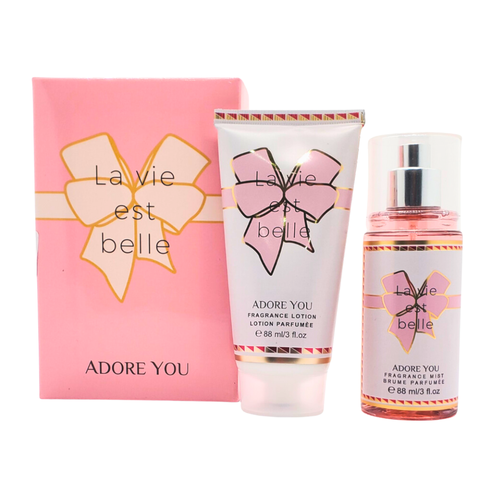 SET ADORE YOU LA VIE EST BELLE SPLASH 88ML, BODY LOTION 88ML (M)