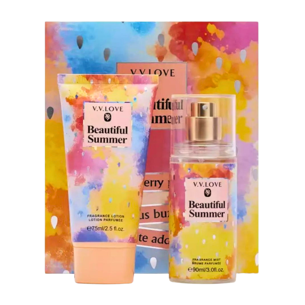 SET VV LOVE BEAUTIFUL SUMMER SPLASH 90ML, BODY LOTION 75ML (M)