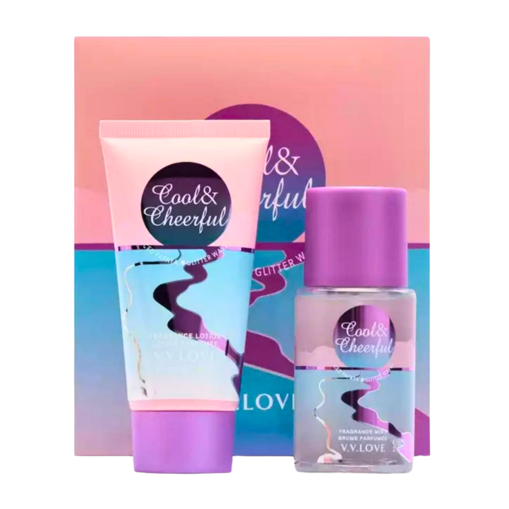 SET VV LOVE COOL & CHEERFUL SPLASH 85ML, BODY LOTION 75ML (M)