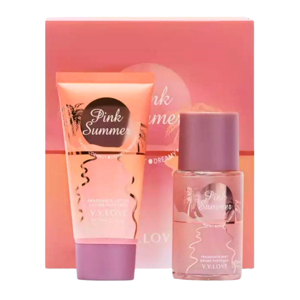 SET VV LOVE PINK SUMMER SPLASH 85ML, BODY LOTION 75ML (M)