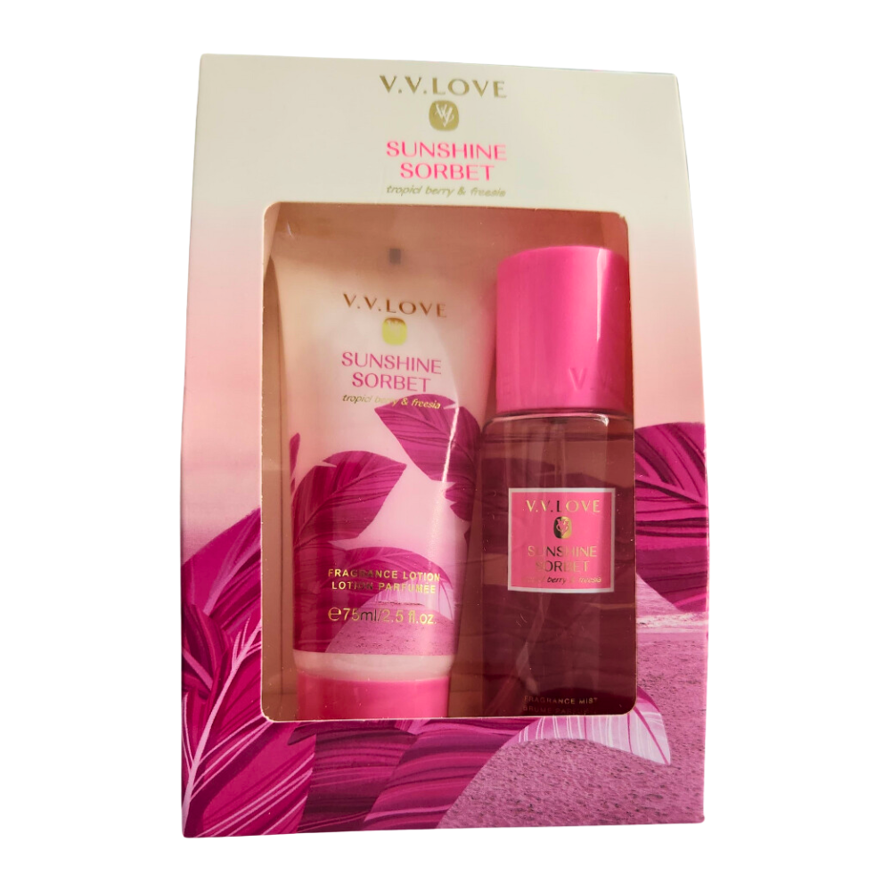 SET VV LOVE SUNSHINE SORBET SPLASH 85ML, BODY LOTION 75ML (M)