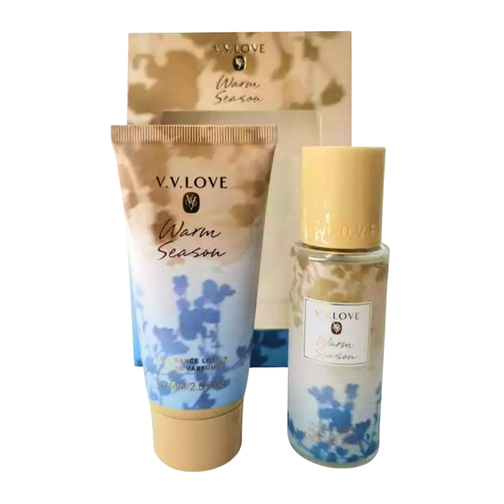 SET VV LOVE WARM SEASON SPLASH 85ML, BODY LOTION 75ML (M)