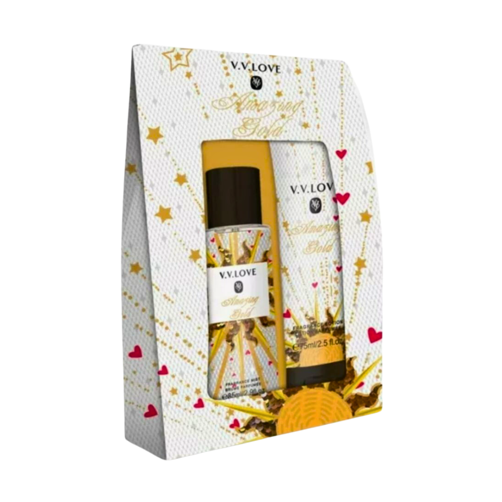 SET VV LOVE AMAZING GOLD SPLASH 85ML, BODY LOTION 75ML (M)