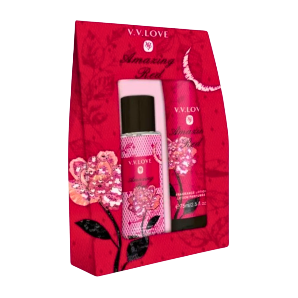 SET VV LOVE AMAZING RED SPLASH 85ML, BODY LOTION 75ML (M)