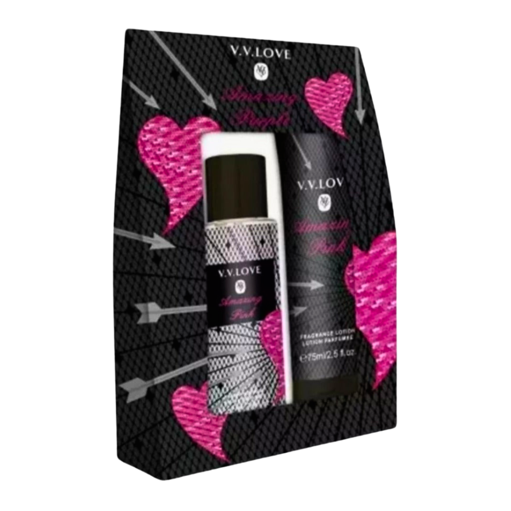 SET VV LOVE AMAZING PINK SPLASH 85ML, BODY LOTION 75ML (M)