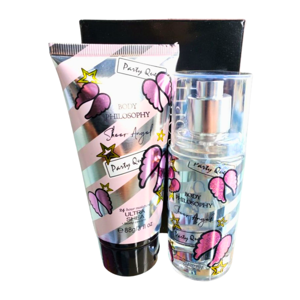 SET BODY PHILOSOPHY SHEER ANGEL SPLASH 88ML, BODY LOTION 88ML (M)