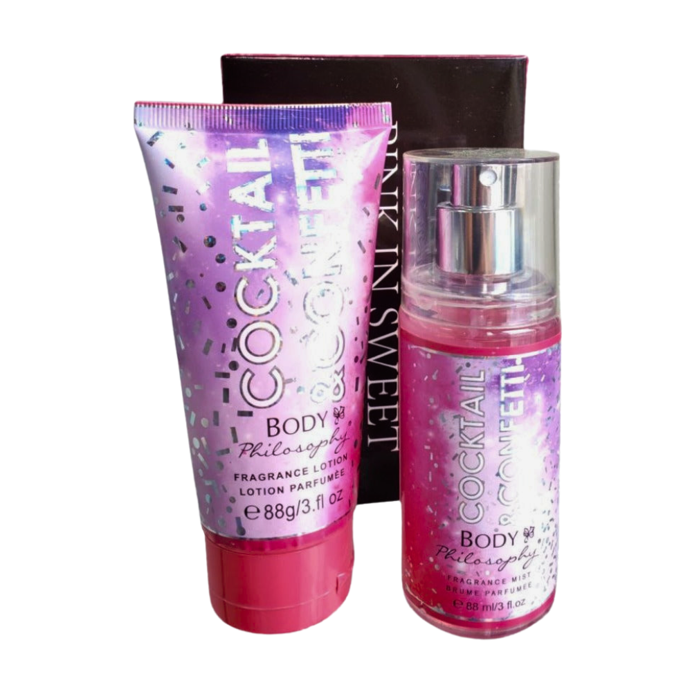 SET BODY PHILOSOPHY COCKTAIL Y CONFETTI SPLASH 88ML, BODY LOTION 88ML (M)