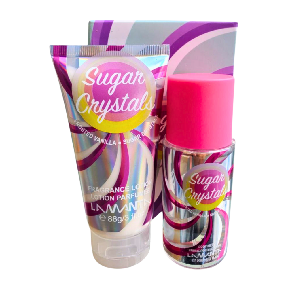 SET LAMANTA SUGAR CRYSTALS SPLASH 88ML, BODY LOTION 88ML (M)