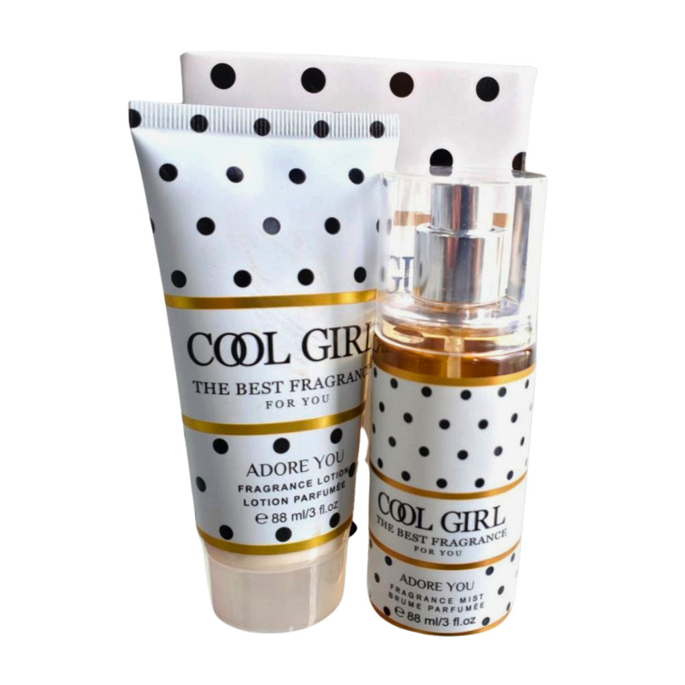 SET ADORE YOU COOL GIRL SPLASH 88ML, BODY LOTION 88ML (M)