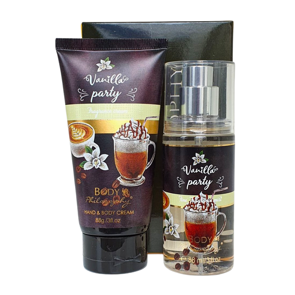 SET BODY PHILOSOPHY VANILLA PARTY SPLASH 88ML, BODY LOTION 88ML (M)