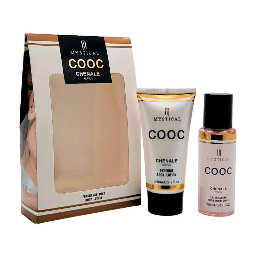 SET MYSTICAL COOC CHENALE PARFUM SPLASH 88ML, BODY LOTION 80ML (M)