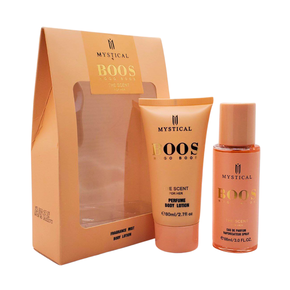 SET MYSTICAL HOGO BOSS THE SCENT FOR HER SPLASH 88ML, BODY LOTION 80ML (M)