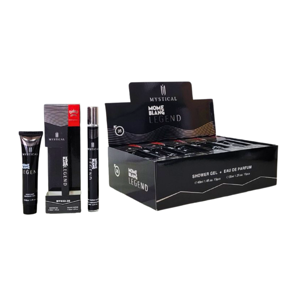 SET PERFUME EN TUBO MOME BLANG LEGEND EDP 35ML, SHOWER GEL 40ML (H)