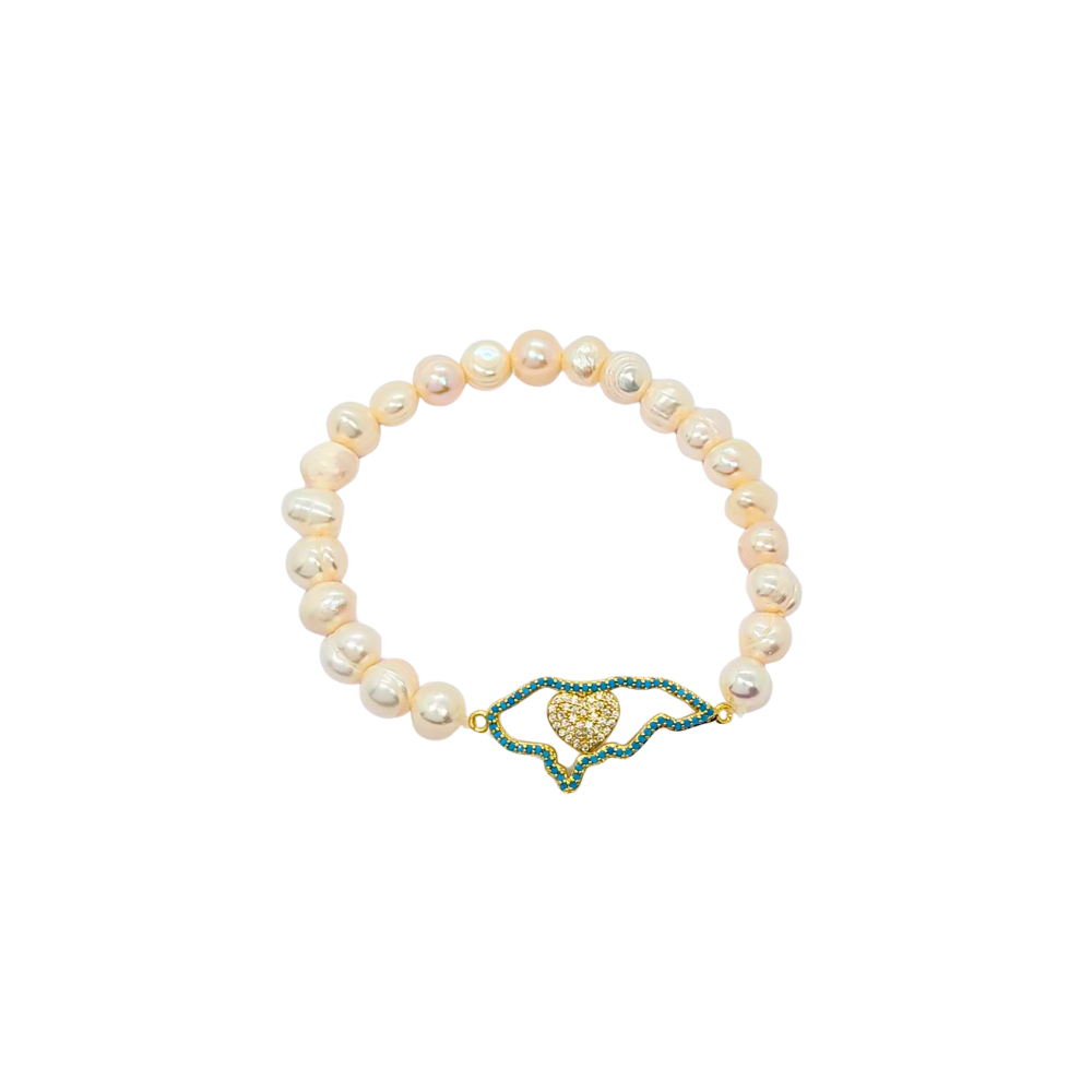 EPULD562 PULSERA FORMA HONDURAS DE PERLA ENCHAPE 18K