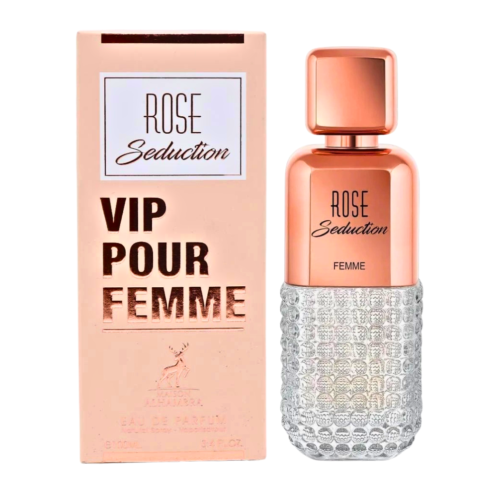 MAISON ALHAMBRA ROSE SEDUCTION VIP POUR FEMME EDP 100ML (M)