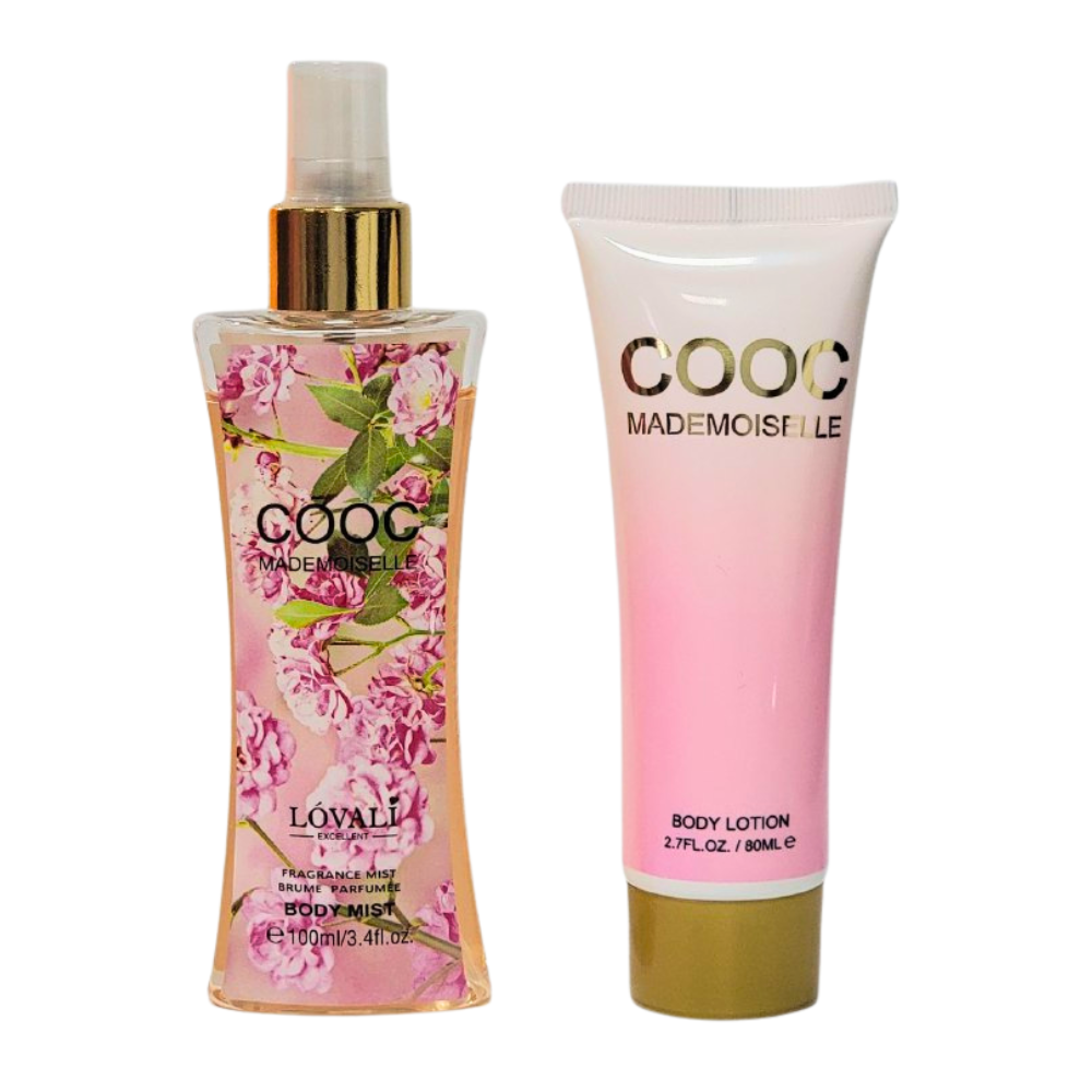 SET LOVALI COOC MADEMOISELLE SPLASH 100ML, BODY LOTION 80ML (M)