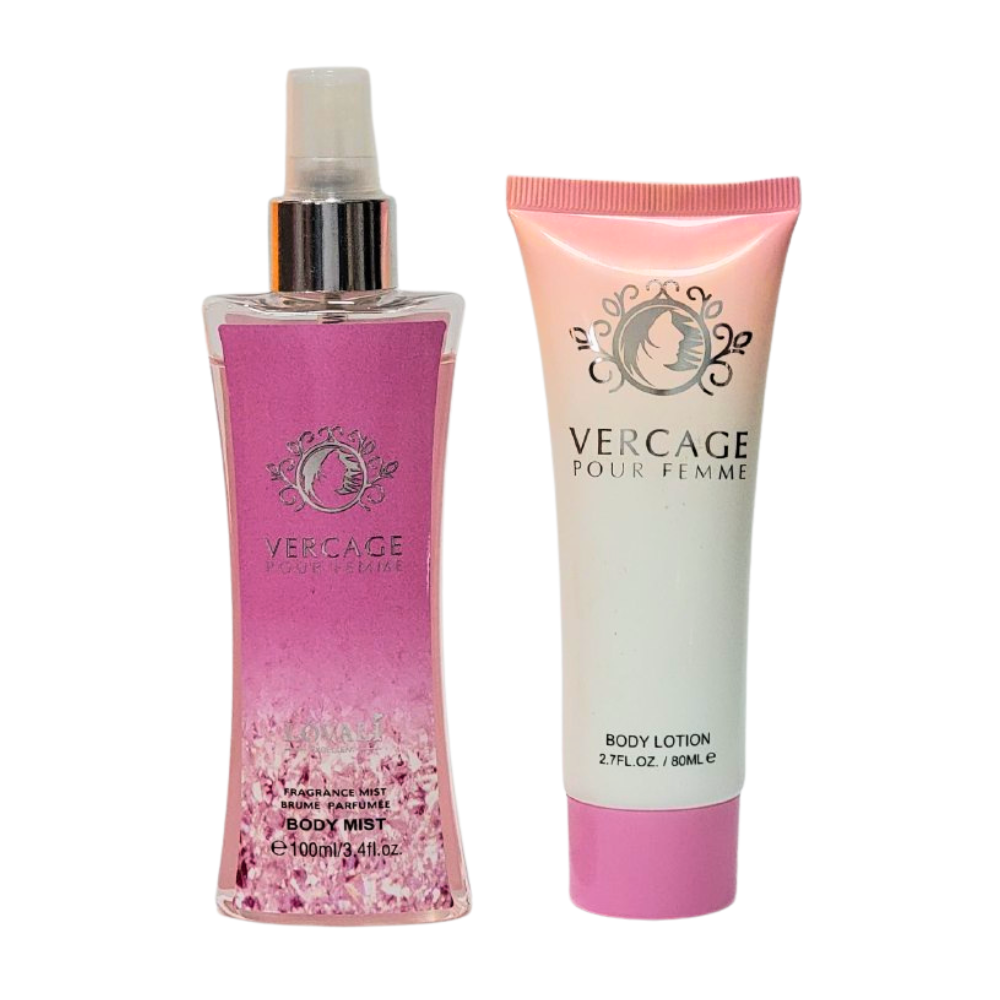 SET LOVALI EXCELLENT VERCAGE POUR FEMME BODY MIST 100ML, BODY LOTION 80ML (M)