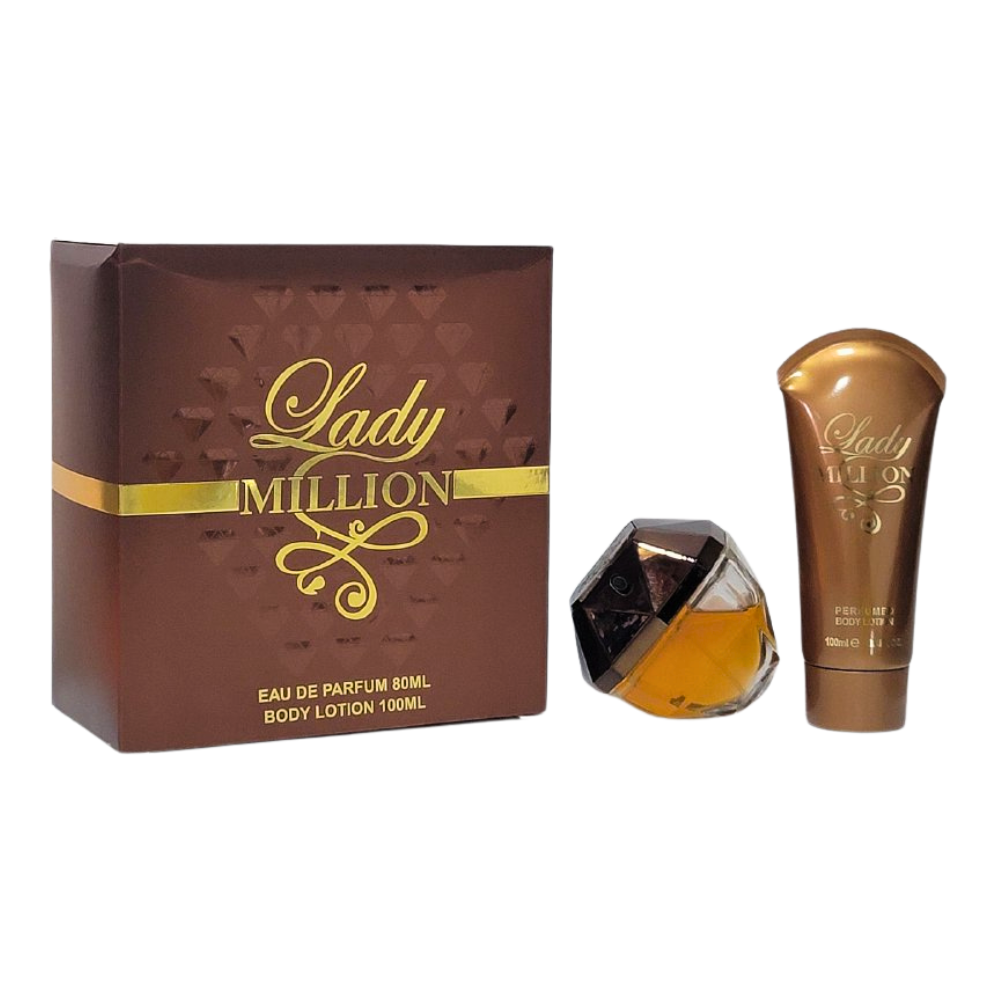 SET LADY MILLION EDP 80ML, BODY LOTION 100ML (M)