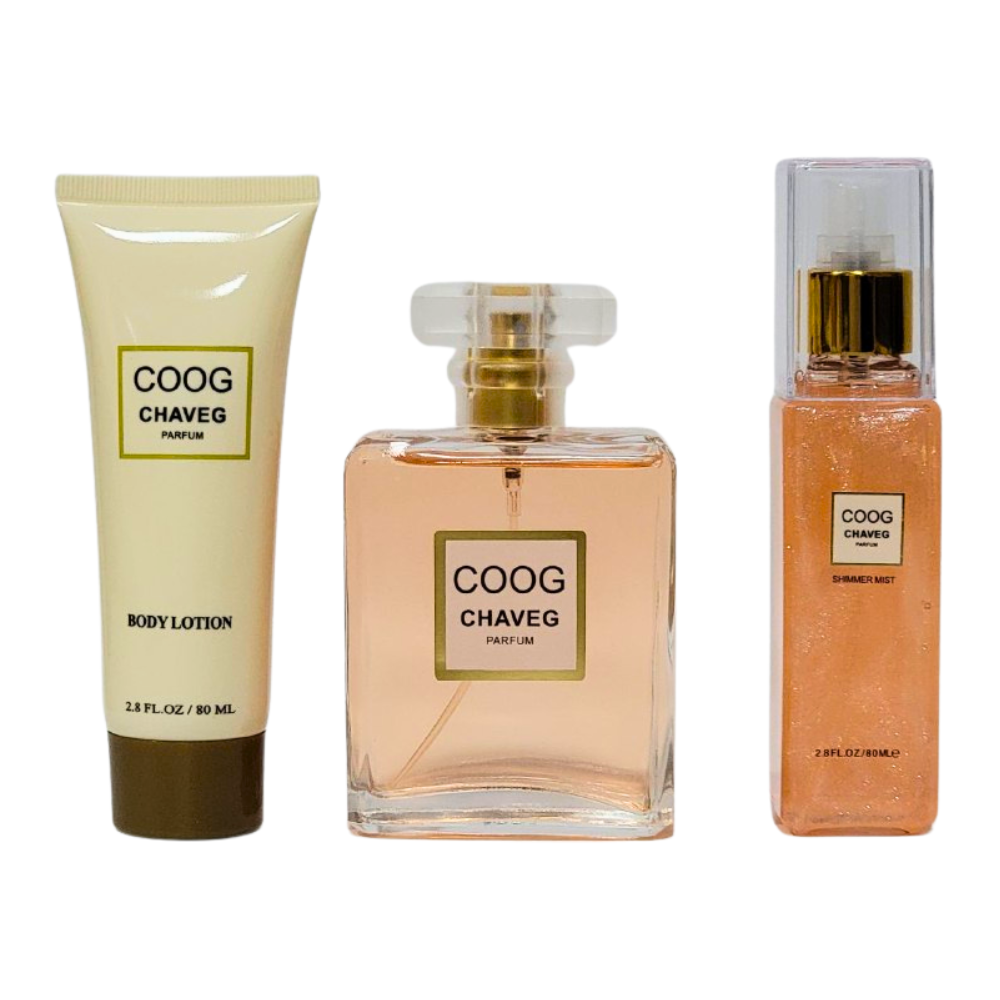 SET COOG CHAVEG PARFUM EDP 100ML, BODY LOTION 80ML, SPLASH 80ML (M)