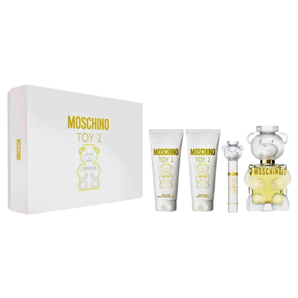 SET MOSCHINO TOY 2 EDP 100ML,MINI EDP 10ML,BODY LOTION 100ML,SHOWER GEL 100ML (M)