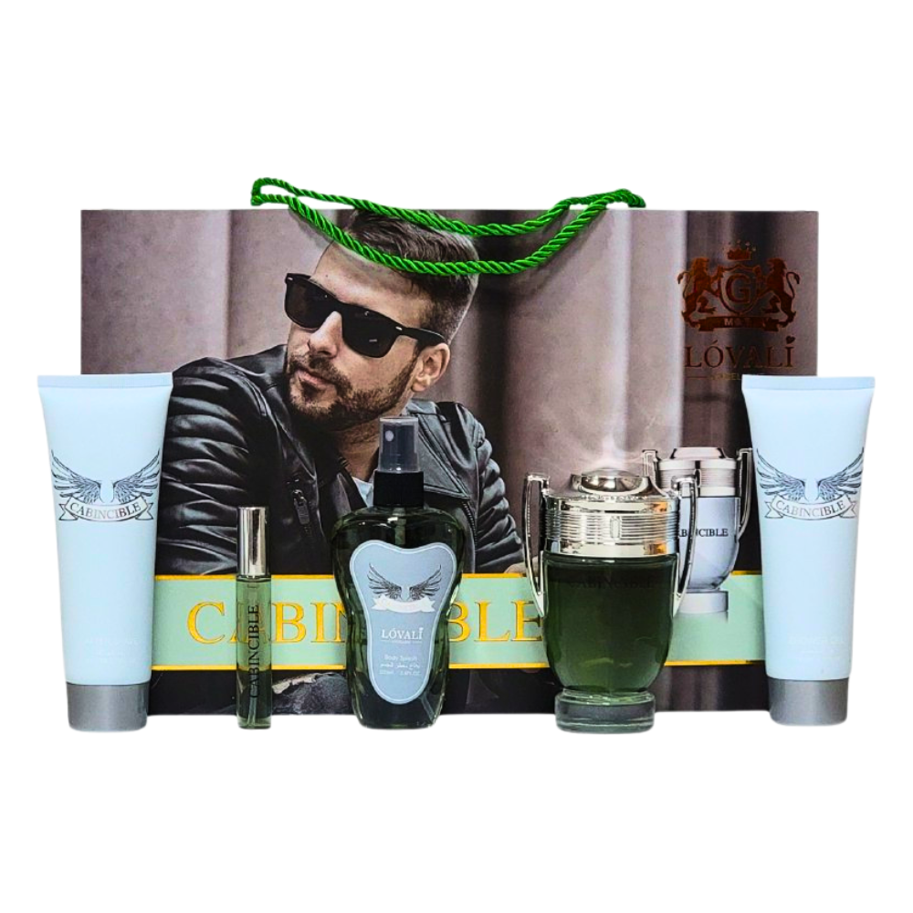 SET LOVALI CABINCIBLE EDP 100ML, MINI EDT 10ML, SPLASH 100ML, SHOWER GEL 150ML, AFTER SHAVE 110ML (H)