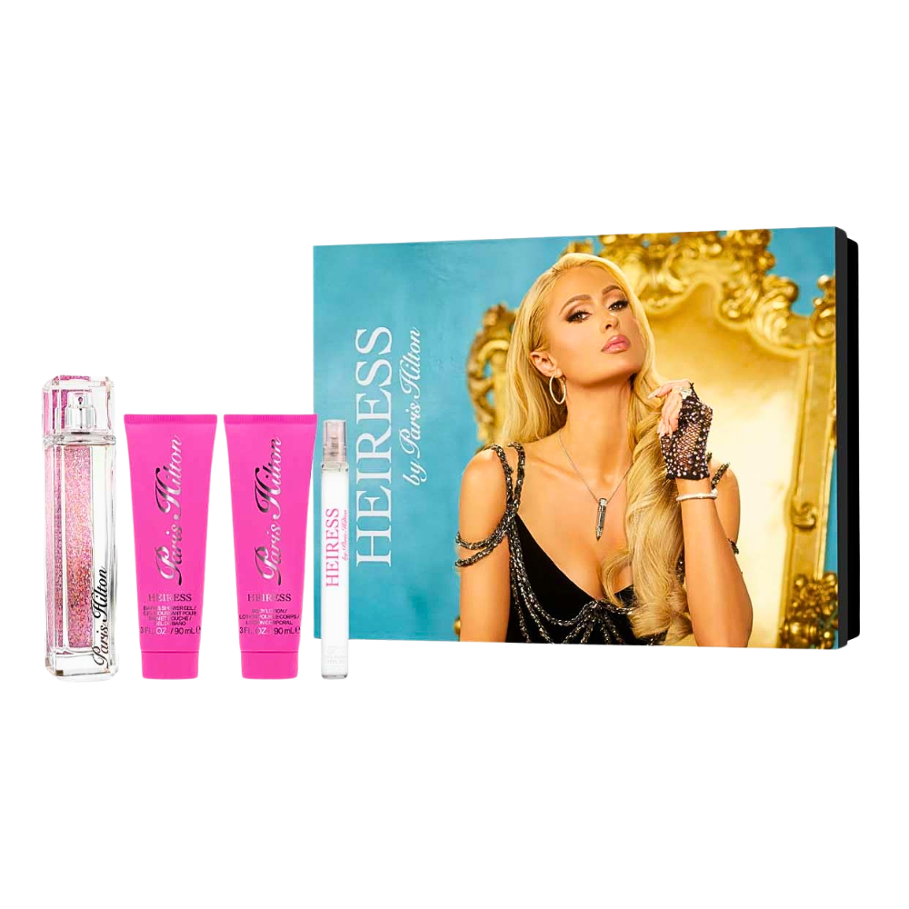 SET PARIS HILTON HEIRESS EDP 100ML, EDP 10ML, BODY LOTION 90ML, SHOWER GEL 90ML (M)