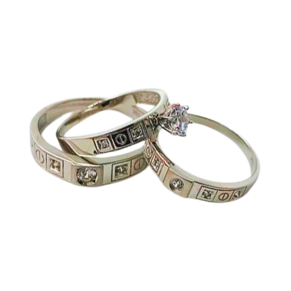 OANI118 FORMA ANILLO DE COMPROMISO CIRCON TRIO