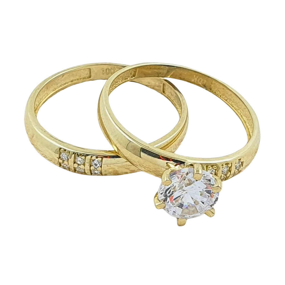 OANI680$8 FORMA ANILLO DE COMPROMISO CIRCON