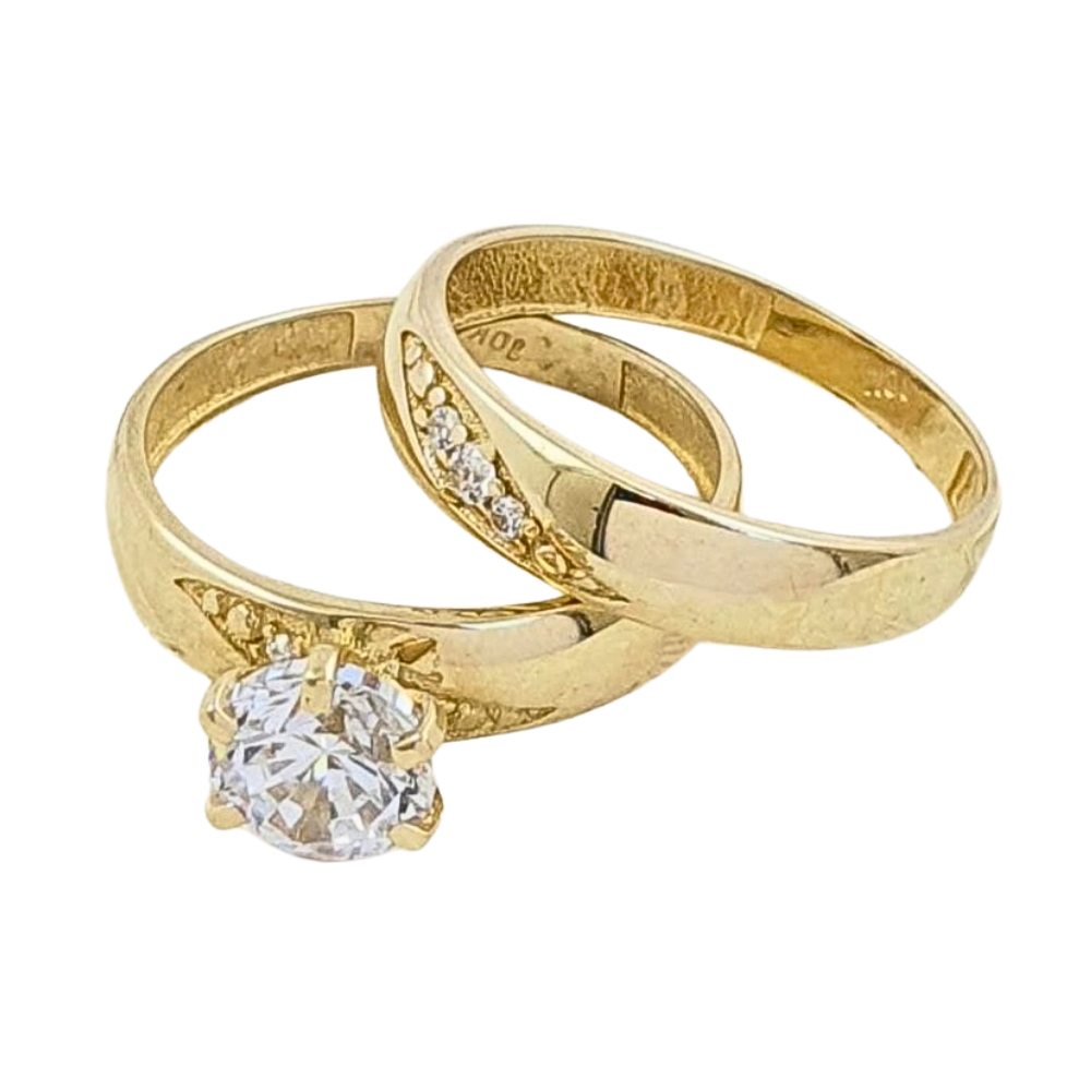 OANI517$7 FORMA ANILLO DE COMPROMISO CIRCON